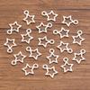 6 Cores 10X12Mm Acessórios de Liga de Zinco DIY Mini Recorte Pingente de Estrela de Cinco Pontas Amuleto Acessórios para Colar Pulseira