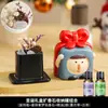 Caja de Regalo de Navidad Difusor de Piedra Tarro de Almacenamiento Hogareño Sin Fuego Fragancia de Larga Duración Navidad Aromaterapia de Alta Gama Adornos Decorativos