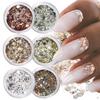 2022 Transfronteiriço Novo nail Art Jóias 6 Garrafas Natal ins Floco de neve nail Art Lantejoulas nail Art Jóias Atacado prego