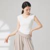 Ropa de práctica, camisetas sin mangas de verano para danza moderna, ropa de entrenamiento corporal para danza clásica para mujer, ropa de baile con cuello en V para uso diario