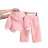 Conjunto de Niña Otoño Invierno 2026 Nueva Moda Sudadera con Capucha de Felpa para Niñas Ropa para Bebés y Niños Pequeños