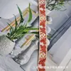 Cinta de jacquard con patrón de mariposa estilo étnico de 1.2 cm en stock, cinta tejida popular para decoración de ropa, accesorios de encaje para manualidades