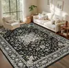Alfombra Imitación Cachemir Retro Bohemia de Amazon para Sala de Estar, Manta Antideslizante Lavable a Máquina para Sofá, Felpudo Resistente al Desgaste para Dormitorio