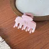 Pinza para el Cabello de Nuevo Estilo para Mujeres, Estilo Coreano de Alta Gama, Etiqueta Dorada Francesa, Elegante Pinza de Tiburón de Tamaño Mediano para Recogidos, Sujeta el Cabello en la Parte Posterior de la Cabeza