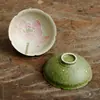 Taza Maestro Verde Malaquita Pedernal Rojo Cerámica Taza de Té Personal Sombrero de Loto Taza Juego de Té Kung Fu Taza Individual