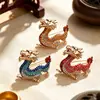 Broche del Zodiaco Chino Dragón, Broche de Metal Vintage, Nuevo Accesorio para Chaqueta de Traje Estilo Chino, Broche de Regalo