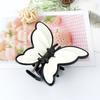 Nuevo estilo coreano elegante con borde negro, pinza para el pelo con forma de mariposa, media cola de caballo, pinza para el pelo pequeña estilo hada, pinza para el pelo esmerilada de color sólido