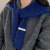 Estilo Coreano Estilo Perezoso Retro Simple Versátil Chal de Punto Bufanda de Moda Casual Estilo Hong Kong Chal en Capas para Mujer