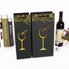 Saco de Presente para Vinho Tinto Bronzeado Dupla Face Espesso Saco de Papel para Embalagem de Vinho Único Bolsa de Mão Dupla para Vinho Tinto Saco de Presente