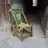 Silla redonda de bambú hecha a mano nueva china a medida silla con respaldo para adultos mesa silla artesanías de bambú para el hogar