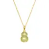 Nuevo Accesorio de Collar de Acero de Titanio con Forma de Calabaza Estilo Chino para Mujer, Elegante y Lujoso, Colgante Versátil, Exquisita Cadena para Clavícula de Nicho de Alta Gama