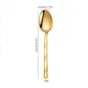 Juego de Cubiertos de Acero Inoxidable 410 Cuchillo con Forma de Diamante, Tenedor y Cuchara 5 Piezas Hotel Comida Occidental de Alto Valor Cuchillo para Bistec Cuchara y Tenedor de Postre