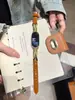 Correa de Cuero Genuino con Patrón Trenzado y de Bambú Adecuada para Xiaomi Mi Band Generación 10/9/8