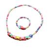 Pulsera de Flor de Perlas para Niños, Collar de Flor de Acrílico, Suministro de Joyería para Niñas, 100 Juegos de Joyería