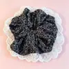 Elástico de Cabelo Grande Floral Pequeno Fresco para Mulheres, Novo Elástico de Cabelo Exquisito com Borda de Renda, Scrunchie de Estilo Francês para Meninas