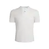 Camiseta Masculina Lisa de Manga Curta com Gola Henry Tendência, Camiseta Soltinha de Verão para Academia, Camiseta Fashion Retrô de Alta Qualidade Estilo Coreano