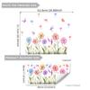 Flores Variadas, Girasoles, Margaritas, Mariposas, Pegatinas Creativas para Ventanas, Decoración de Fondo para Tienda y Hogar, Pegatinas Electrostáticas para Vidrio