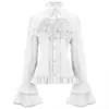 Ropa Nueva Estilo Primavera y Otoño 2026 Camisa Gótica Medieval para Hombre Capa Interior para Mujer Top de Color Sólido Manga Larga Ropa de Comercio Exterior