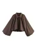 Comercio Exterior Transfronterizo Ropa de Mujer 2026 Nuevo Estilo Europeo y Americano Moda Holgada Solapa Globos Manga Larga Chaqueta Bomber