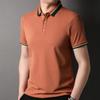 Camiseta de manga corta para hombre 40 200g perla color liso verano nueva manga media solapa camiseta polo chaqueta