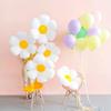 Novo balão de filme de alumínio coreano Daisy ins, flor de plumeria branca, formato de flor de seis pétalas, foto, balão decorativo