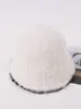 Sombrero de Pescador de Felpa para Otoño e Invierno para Mujer, Engrosado y Cálido, Sombrero de Cubo Liso con Cubre-Rostro de Piel de Conejo, Estilo Coreano y Japonés, Sombrero de Pescador a Prueba de Frío