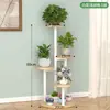 Soporte de Hierro Forjado Transfronterizo para Uso en Interiores del Hogar, Estante de Múltiples Niveles para Macetas de Piso en la Sala de Estar, Soporte para Flores de Balcón con Plantas Verdes, Estante de Almacenamiento