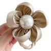 Tocado de flores, elegante cuerda para el cabello, trenza torcida, accesorios para el cabello, nuevo estilo, tendón de goma, tocado de alta gama para mujer, cola de caballo con flor, cuerda para el cabello, anillo para el cabello