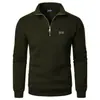 Nueva Sudadera Casual para Hombre con Cuello Alto y Media Cremallera, Bordado Transfronterizo de Pony, Polo de Moda, Suéter, Prenda Superior de Manga Larga