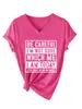 ¡Cuidado, NO soy un sitio independiente de Amazon Ebay de Moda Personalidad Camiseta de Manga Corta con Cuello en V para Mujer Comercio Exterior