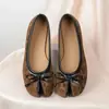 2026 Modelo Nuevo Zapatos Planos para Mujer con Dedos Separados y Lazo, Calzado Poco Profundo Versátil de Piel Suave para Dedos del Pie, Zapatos Planos sin Cordones