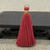 Em Estoque Anel de Metal Borla Franja 6cm Poliéster Algodão Fio Dourado Amarração Borla DIY Acessórios de Puxador de Bolsa Pingente de Borla