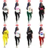 D9388 Amazon Más Vendido Moda Casual Europea y Americana para Mujer Patrón de Color Sólido Estampado Pantalones de Manga Corta Conjunto de Dos Piezas
