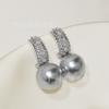 Aretes de Perlas, Estilo Coreano, Estilo Pequeño Fragante, Aretes de Perlas en Forma de C, Elegantes a la Moda, Aretes de Cuentas de Concha, Suministro al Por Mayor para Mujeres