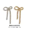 Accesorio para decoración de uñas Lz con lazo de borla larga, nuevo accesorio de lazo con diamantes completos transfronterizo para decoración de uñas vestible DIY
