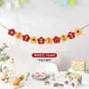 Decorações de Cena de Aniversário Bandeira Infantil para Meninos e Meninas Festa de Um Ano Adereços Balões