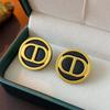 Pendientes de Aguja Plateada Retro de Gama Alta con Letra, Perla, Corazón y Formas Geométricas, Estilo Metálico, Clavijas de Oreja con Temperamento, Pendientes de Nicho, Venta al por Mayor