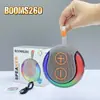 Nuevo Bolso BOOMS260 Altavoz Bluetooth Portátil Linterna RGB para Exteriores Subwoofer Inalámbrico Audio de Tarjeta