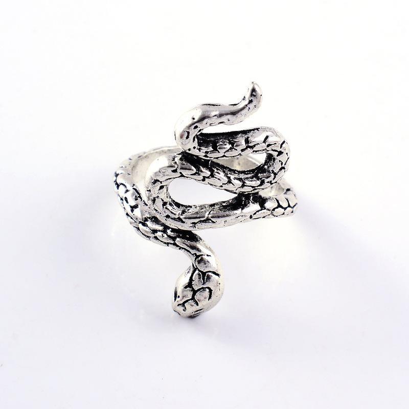 盘蛇男士戒指