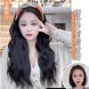 Peluca larga rizada para mujer, cobertura de media cabeza, una pieza, extensión de cabello largo rizado, peluca con diadema, peluca reemplazable con velcro