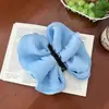 Exquisito Pasador de Plátano Plegado, Tul Plegado Volante Extra Grande, Coleta Delicada Que Hace que la Cara Parezca Más Pequeña, Pasador de Plátano