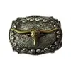 Vários Fivelas Lisas Liga de Zinco Cowboy Ocidental Fivela de Cinto de Couro de Boi Fivela de Placa de Liga Acessórios de Cinto Cavalo e Boi