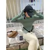 [En Stock] Camiseta Básica de Punto Fino Modal Mona para Mujer en Otoño e Invierno con Estilo Corto Nuevo Negro Elegante y Versátil