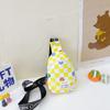 Bolsa para Niños 2022 Primavera y Verano Nuevo Tablero de Ajedrez Bolsa de Pecho para Bebé Lindo Apuesto Niño Sonriente Ligera Bandolera
