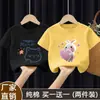 Nueva Camiseta de Manga Corta para Niñas 2025 Algodón Puro Tops para Niños Estilo Verano Tallas Mediana y Grande Verano para Niñas Manga Media Ropa para Niños Moderna