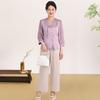 Novo Vestido de Verão Estilo Chinês para Mães, Conjunto Dignificado e Elegante, Roupas para Mulheres de Meia-Idade e Idosas, Tops Jovens da Moda, Roupas para o Dia das Mães