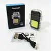 Nuevo encendedor de arco recargable con iluminación, encendedor multifuncional para exteriores, linterna, luz mini para llavero
