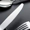 Cuchillo, Tenedor y Cuchara para Bistec de Acero Inoxidable 304 de Titanio Alemán, Celebrado en Internet, Vajilla de Estilo Europeo Occidental para el Hogar, Cuchillo y Tenedor