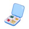 Caja de Almacenamiento para Viaje, Caja Pequeña de Medicina Sellada de Cuatro Compartimentos en Forma de Cruz, Caja de Medicina de Plástico Mini Portátil, Caja de Almacenamiento Sellada