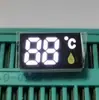 Tubo Digital de 2 Dígitos, 2 Pantallas de 8 Temperaturas, Tubo Digital con Símbolo de Gota de Agua, Luz Blanca de Alto Brillo, Tubo Digital de una Fila de 5 Pines